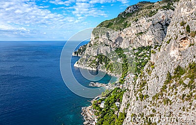 Marina Piccola, Island Capri, Gulf of Naples, Italy, Europe Stock Photo