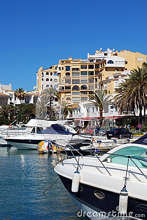 Marina, Puerto Banus, Andalusia, Spain. Editorial Stock Photo