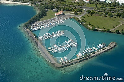 Marina at Raiatea Stock Photo