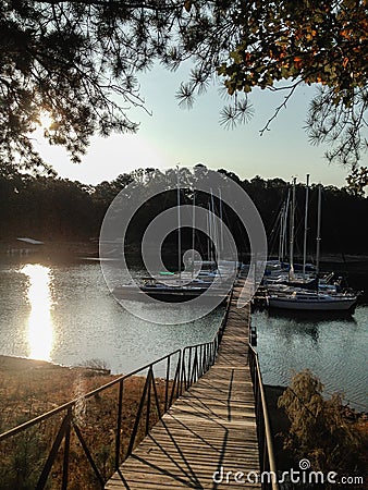 Marina at Sunrise Stock Photo