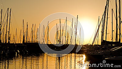 Marina Sunset Stock Photo