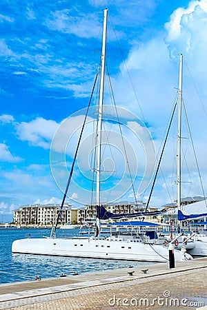 Marina at Varadero beach in Cuba Stock Photo