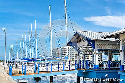 Marina at Varadero beach in Cuba Stock Photo