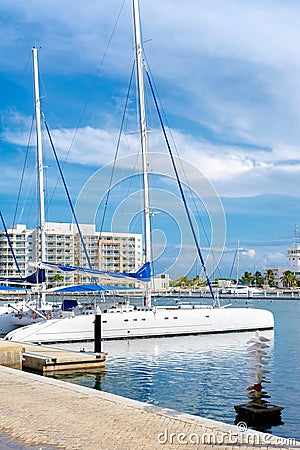 Marina at Varadero beach in Cuba Stock Photo