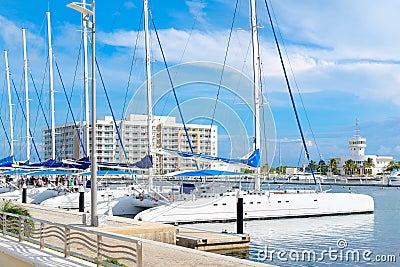 Marina at Varadero beach in Cuba Stock Photo