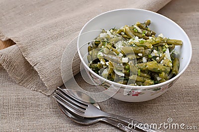 Marinated green beans Stock Photo