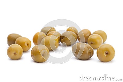 Marinated green olive Stock Photo