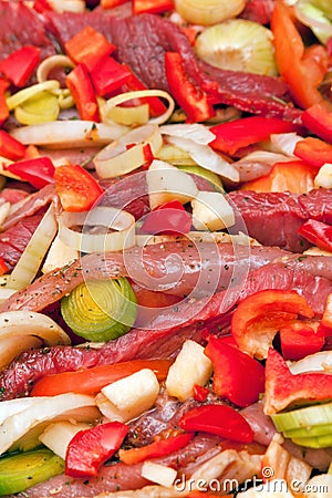 Marinated meat Stock Photo