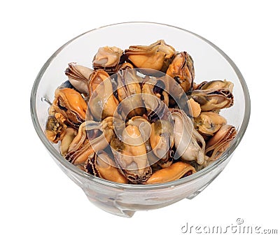 Marinated mussel isolated Stock Photo