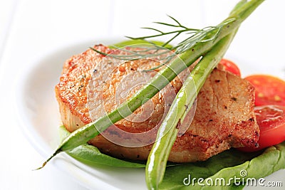 Marinated pork chop Stock Photo