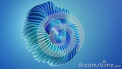 Marine abstraction of a futuristic living organism, a fantastic underwater animal. 3d render Stock Photo