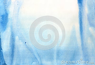 Marine blue and white underwater rays watercolor background design. Original wet watercolor sea backdrop texture Stock Photo