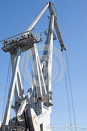 Marine cargo crane for ships at berth Stock Photo