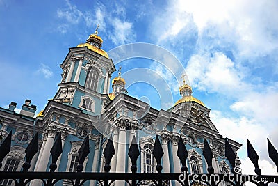 Architectural historical buildings of St. Petersburg. Orthodox churches in Russia. Stock Photo