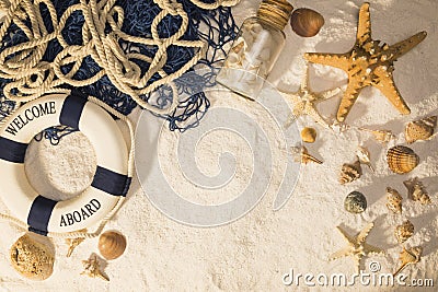 marine composition sand Stock Photo