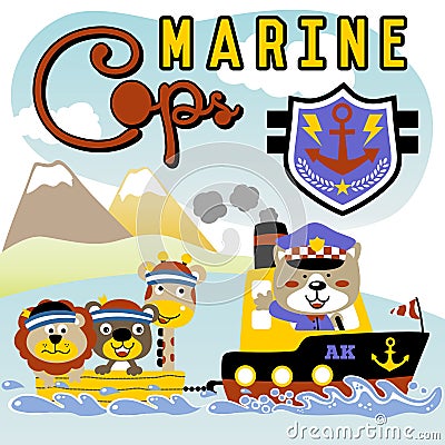 Marine cop Vector Illustration