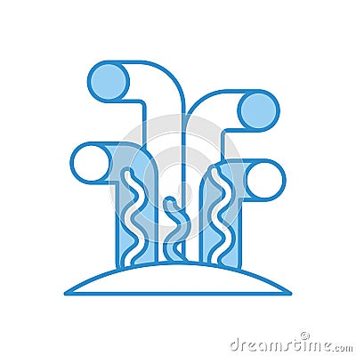 Marine coral sealife icon Vector Illustration