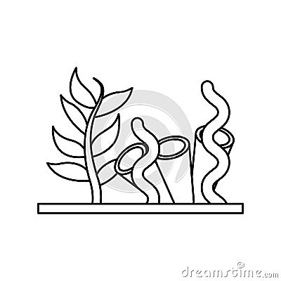 Marine coral sealife icon Vector Illustration