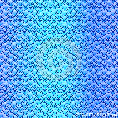 Marine fish scales simple seamless pattern in soft pastel colors Vector Illustration