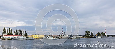 Marine harbor in Swinemuende, Polan Editorial Stock Photo