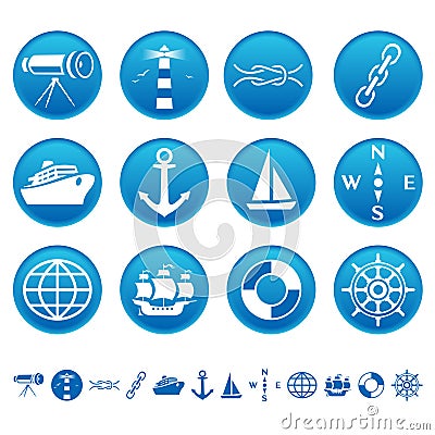 Marine icons Vector Illustration