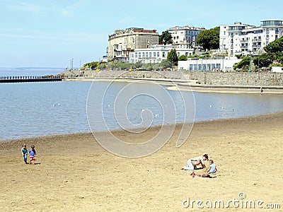 Marine lake, Weston-Super-Mare. Editorial Stock Photo