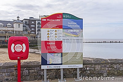 Marine Lake, Weston-super-Mare, UK Editorial Stock Photo