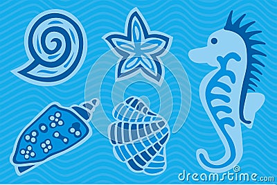 Marine life Vector Illustration