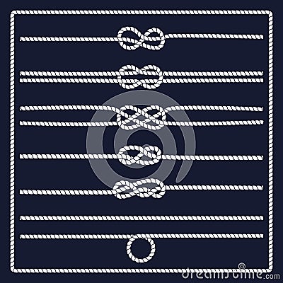 Marine rope knot Vector Illustration
