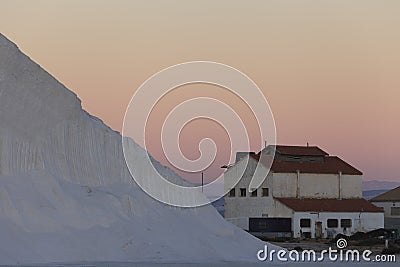 Marine salt industry Editorial Stock Photo