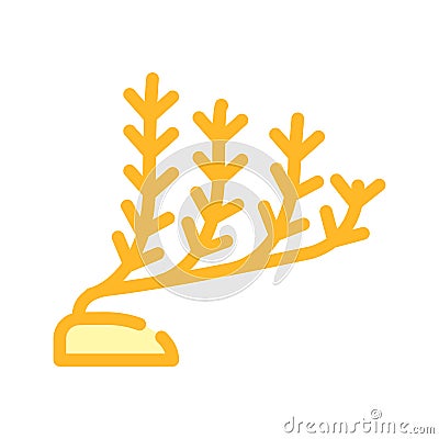 Marine seaweed color icon vector isolated illustration Vector Illustration