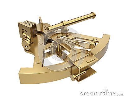 Marine Sextant Navigation Isolated Stock Photo