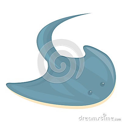 Marine stingray icon, cartoon style Vector Illustration