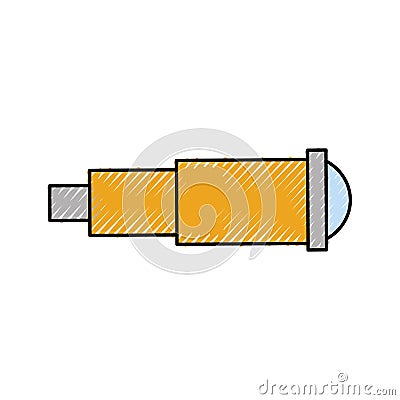 Marine telescope isolated icon Vector Illustration