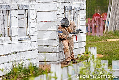 Marine trooper on tactical military training Stock Photo