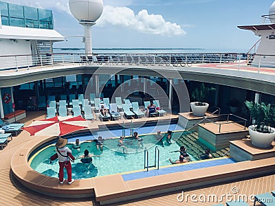 Mariner of the Seas pool deck Editorial Stock Photo