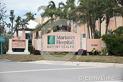 Mariners Hospital at Baptist Health South Florida Editorial Stock Photo