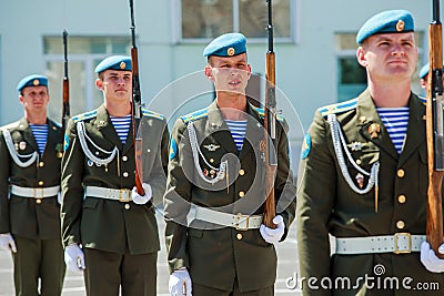 Marines of the Russian army Editorial Stock Photo