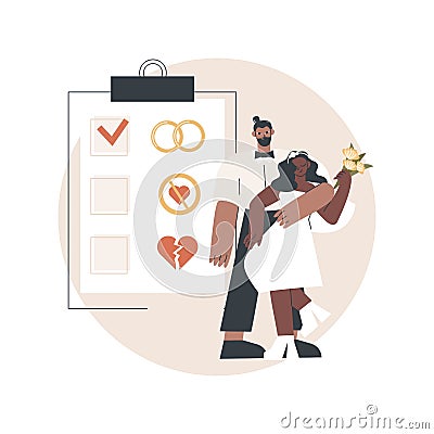 Marital status abstract concept vector illustration. Vector Illustration