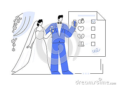 Marital status abstract concept vector illustration. Vector Illustration