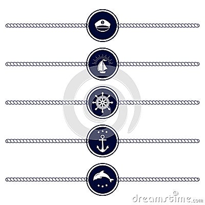 Maritime emblem icon. Vector. Vector Illustration