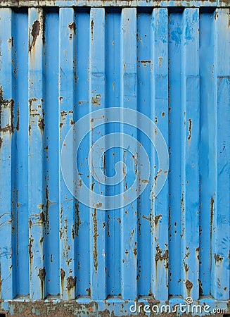 Maritime Industrial Aesthetics: Weathered Blue Stock Photo