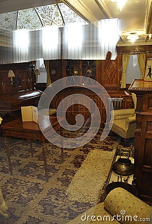 Maritime Museum interior in Jeronimos building from Belem district in Lisbon Editorial Stock Photo