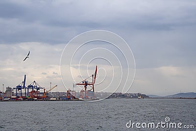 Maritime transportation harbor Stock Photo