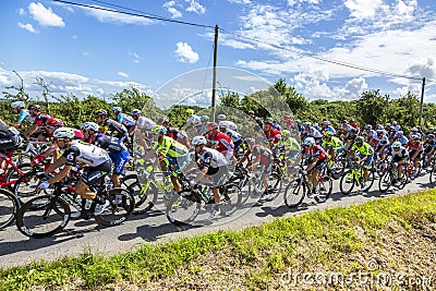 Mark Cavendish inThe Peloton - Tour de France 2016 Editorial Stock Photo