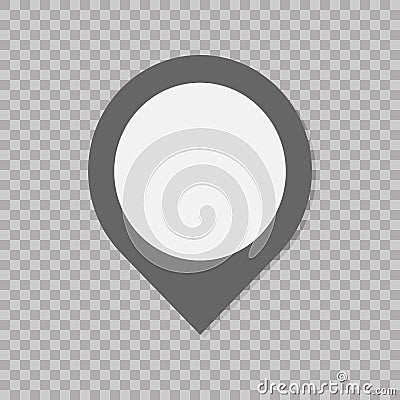 Mark pointer sign.Flat style icon on transparent background. Trendy Flat style for graphic design, Web site, UI. Vector Illustration