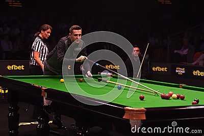 Mark Selby of England participates in snooker show The Eleven 30 Series 2016 Editorial Stock Photo