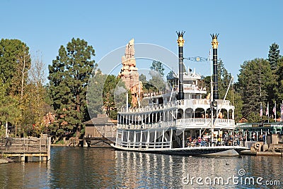 Mark Twain river boat at Disneyland, CA Editorial Stock Photo