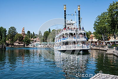 Mark Twain Riverboat at Disneyland, California Editorial Stock Photo