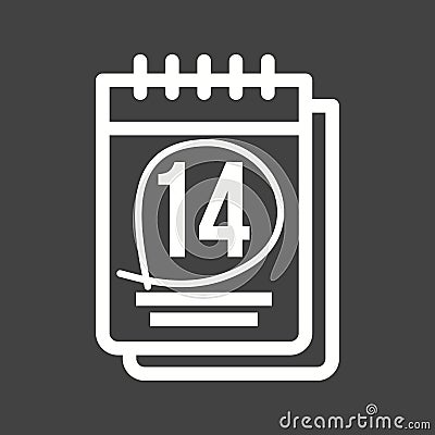 Marked Calendar Vector Illustration